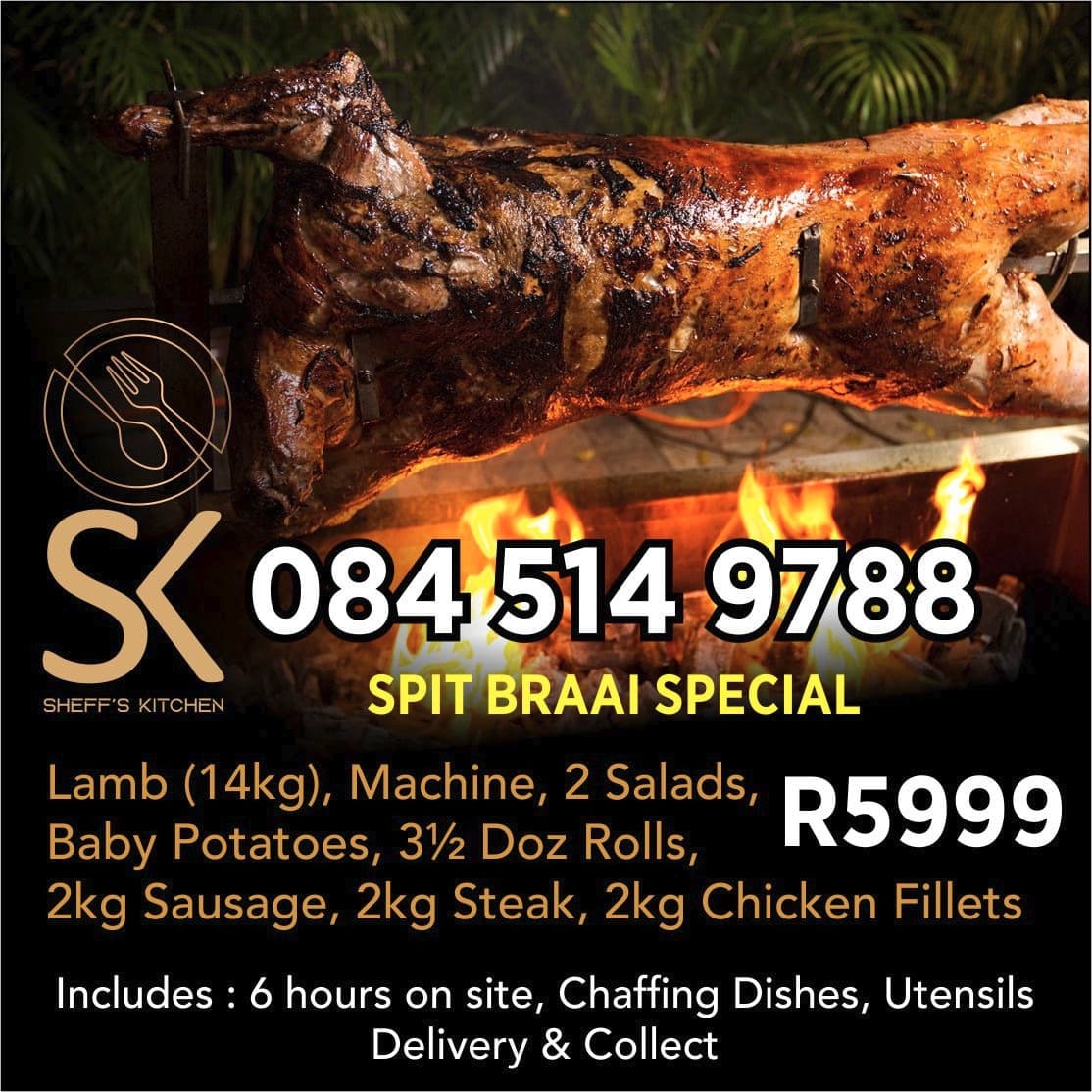 Spit Braai fully Catered with sides